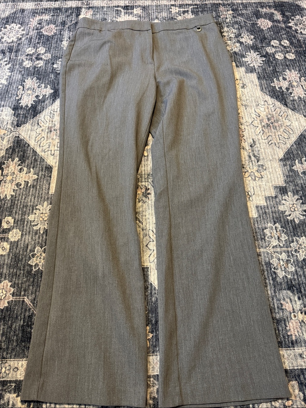 Rafaella Gray Boot-Cut Dress Pants